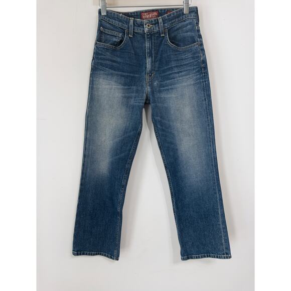 Lucky Brand Lucky Pins Jeans Women’s Blue Denim Straight Leg distressed - Picture 1 of 6